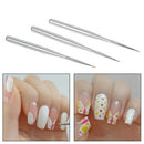 3X Uv Gel Liner Brush Set Painting Acrylic Pen Gourd Handle Nail Art Tools OZ