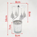 Rotary Spinning Candlestick Tealight Candle Holder Metal Tea Light Holders  U9K9