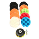 11pcs 3 Inch Buffing Sponge Polishing Pads Kit Set For Car Polisher Buffer