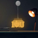 Romantic Love Shape LED Lamp Cozy Hanging Wall Lights Window Home Supplies