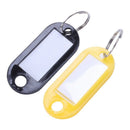 30 X Coloured Plastic Key Fobs Luggage ID Tags Labels Key rings with Name