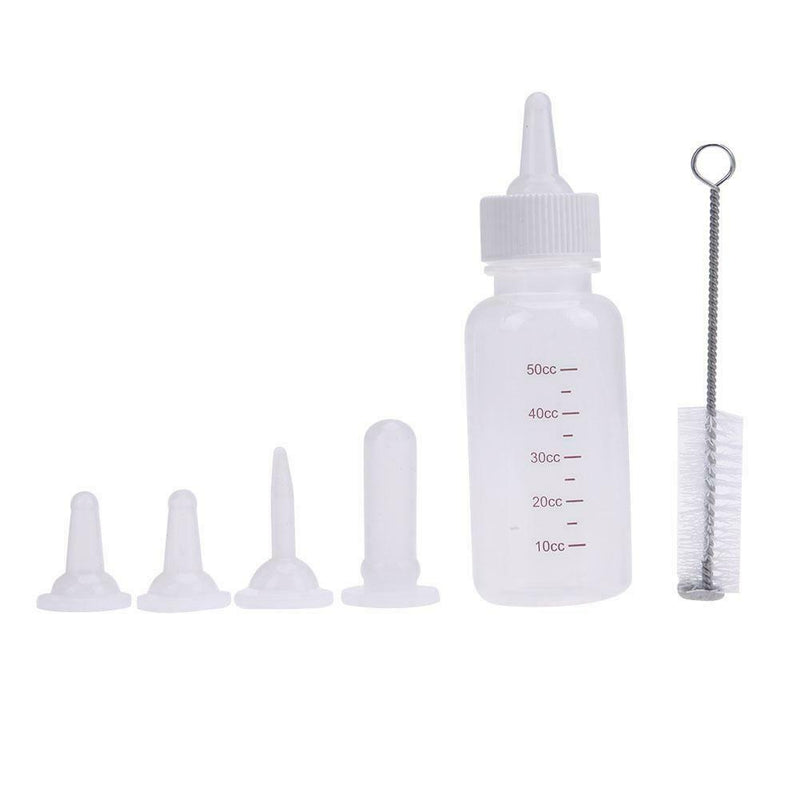 6pcs Puppy Kitten Feeding Bottle Pet Dog Cat Nursing Water Milk Feeder Kit