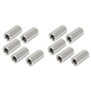 Round Connector Nuts M8X1.25Mm Threaded Sleeve Rod bar 304 Stainless steel  N4T4