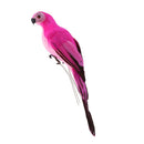 3Pcs Lifelike Macaw Parrot Artificial Feathered Bird Statue for Home Outdoor