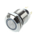 Angel Eye Blue LED Light 3V 12mm Stainless Steel Momentary Push Button Swit