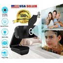 W8 Full HD 1080P Webcam with Privacy Cover Dual Built-in Mic USB PC Web Camera