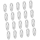 20Pc Stainless Steel Keychain Carabiner Clip Snap Hook Spring Buckle Outdoor