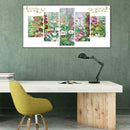 5pcs 5D DIY Full Drill Diamond Painting Lotus Cross Stitch Mosaic Kit Decor