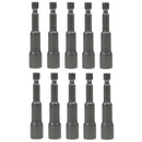 10pcs  Nut Driver Socket Set 1/4" Hex Drive Metric 7mm Drill Bits