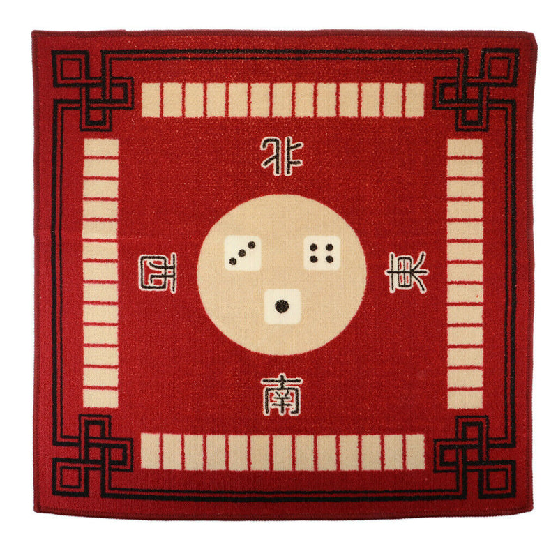 Mahjong Poker Card Game Mat Carpet Table Cover Cloth Anti-Slip Silence Red