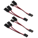 Set of 4 Y-Harness Male to Female Plug 2 In 1 Convert Wire for Futaba JR Servo