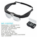 1.5X 2.5X 3.5X 5.0X Magnifying Glasses Magnifier with LED Light for Reading