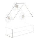 Pet Bird Pigeons Water Food Feeder Bird Cage  Feeding Box W/Suction Cups