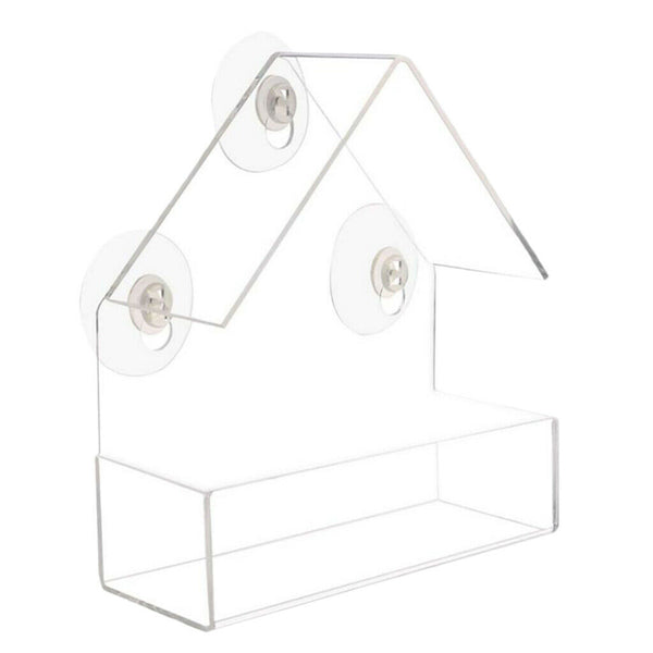 Pet Bird Pigeons Water Food Feeder Bird Cage  Feeding Box W/Suction Cups