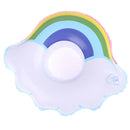 1 Pcs Inflatable Floating Rainbow Clouds Drink Cup Holder for Pool Swim Ring  FT