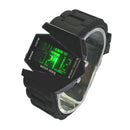 Unisex LED Waterproof Aircraft Sport Digital Display Wristwatch Watch Black
