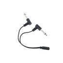 3.5mm mini 1/8" TRS stereo female jack to dual 6.35mm male plug mono TS adapter-