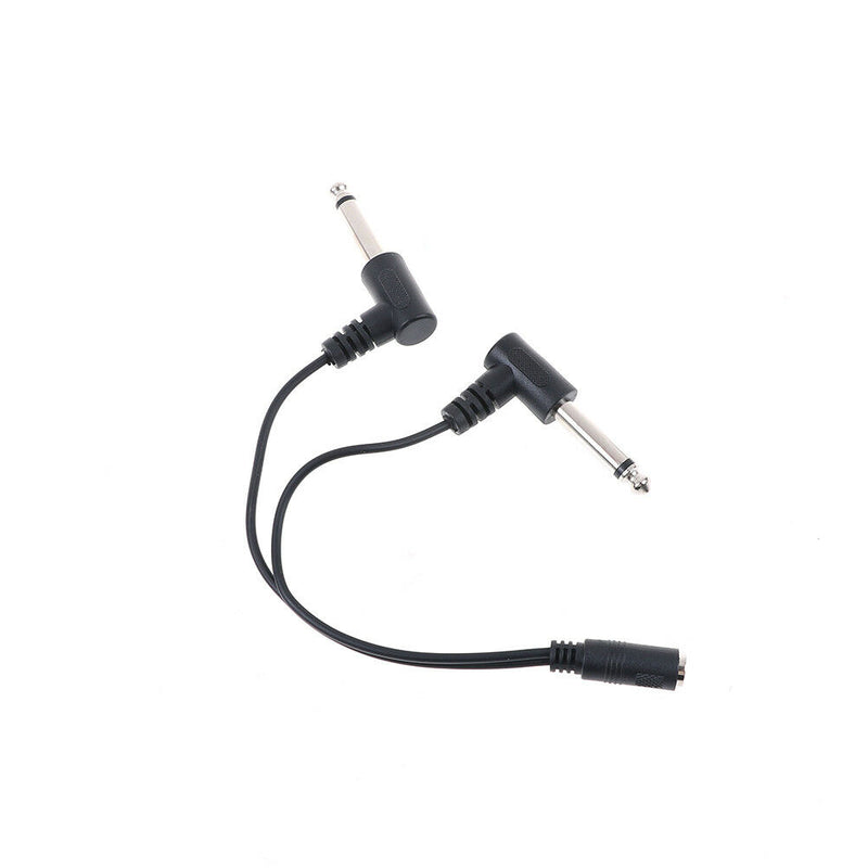 3.5mm mini 1/8" TRS stereo female jack to dual 6.35mm male plug mono TS adapter-
