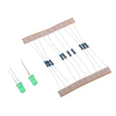20Pcs Green LED Light 5MM 220 Ohm Resistor for  Raspberry Pi MCU