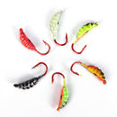 6Pcs 23mm/1.5g Ice Fishing Lure Maggot Worm The New Metal Bait Ice Mini Jig C8