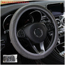Universal_Auto Car Steering Wheel Cover Leather Breathable Anti-slip Black