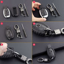 2 Sets Car Key Case Cover Fob Holder Carbon Fiber Smart For Mercedes-Benz