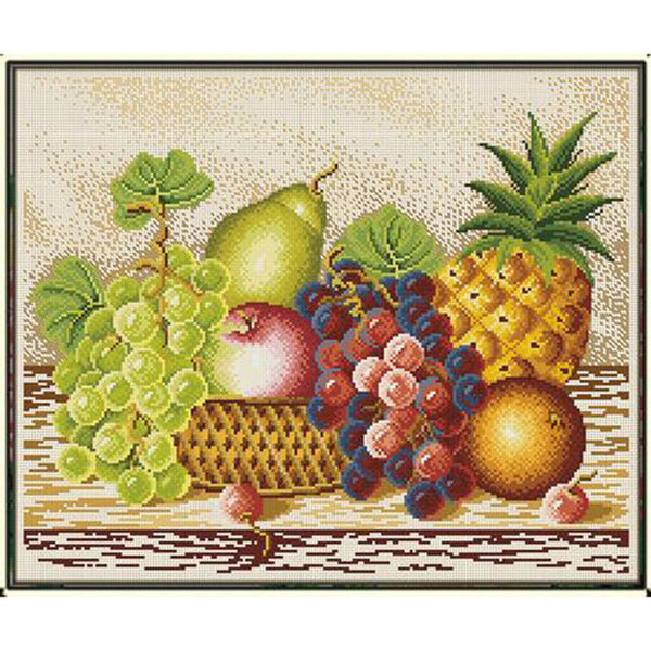 1 Set Cross Stitch Starter Kit, Full Range of Embroidery Starter Kit with Fruits