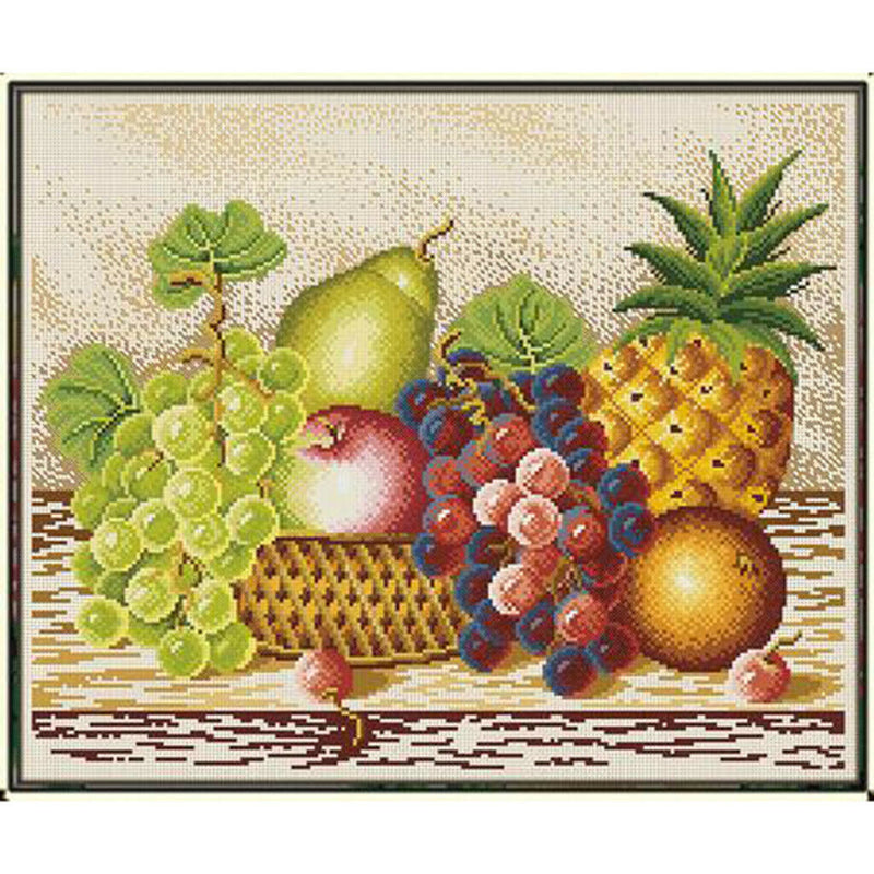 1 Set Cross Stitch Starter Kit, Full Range of Embroidery Starter Kit with Fruits