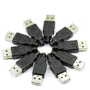 Type A Male USB 4 Pin Plug Socket Connector With Black Plastic Cover Gift E X9P1