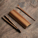 Solid Bamboo Puer Tea Tool Accerrories Scoop Spoon Clip
