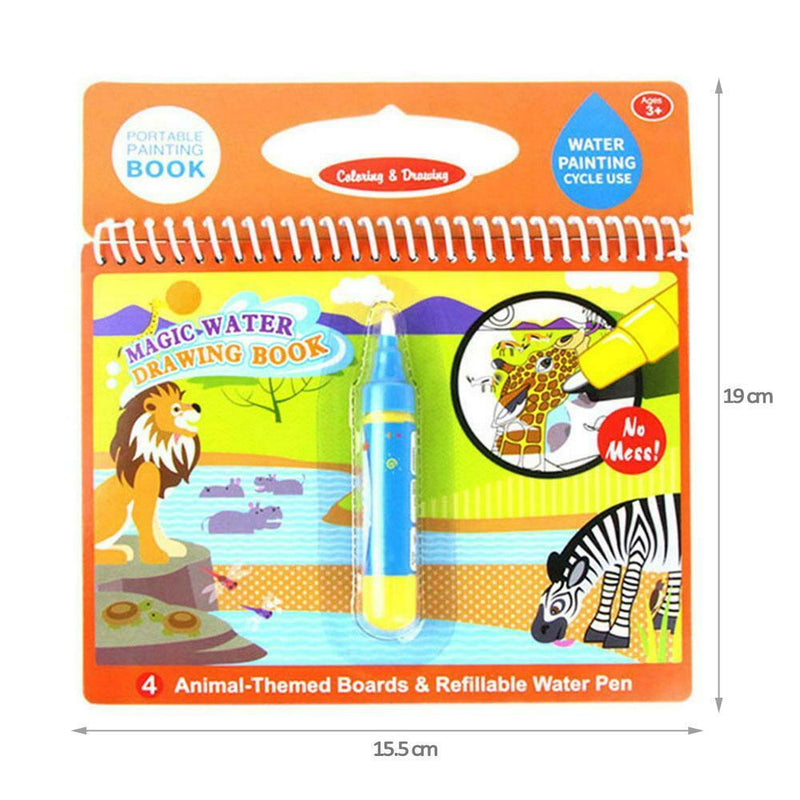 Reusable Color Magic Water Painting Book Kids Doodle Draw Board Toys/Animal
