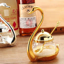 Aluminum alloy Condiment Pot Seasoning Container Spice Glass Jar Salt Sugar G7M8