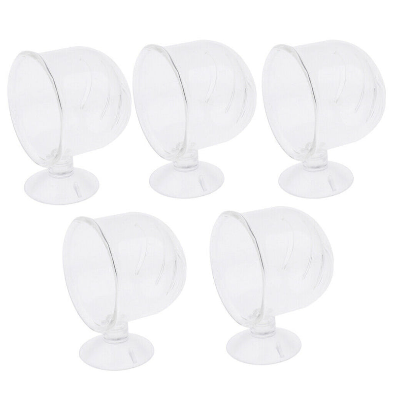 5x Glass Feeding Cup Fish Feeder Shrimp Red Worms Food For