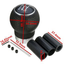 5 Speed Universal Manual Car Gear Shift Knob Shifter Lever Black Pu Leather L2P5