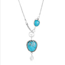 Boho Women's Turquoise Pendant Charm Heart Bib Collar Statement Necklace Jewelry