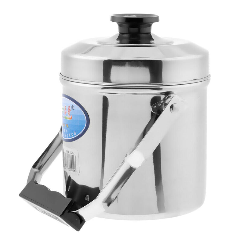 Loop Handle Cooking Pot Cans Dual Layer Mess Tin Pan Stove Lunch Box 12 cm