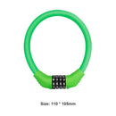4-Digit Bike Combination Lock Steel Cable Bicycle Security Lock (Green)