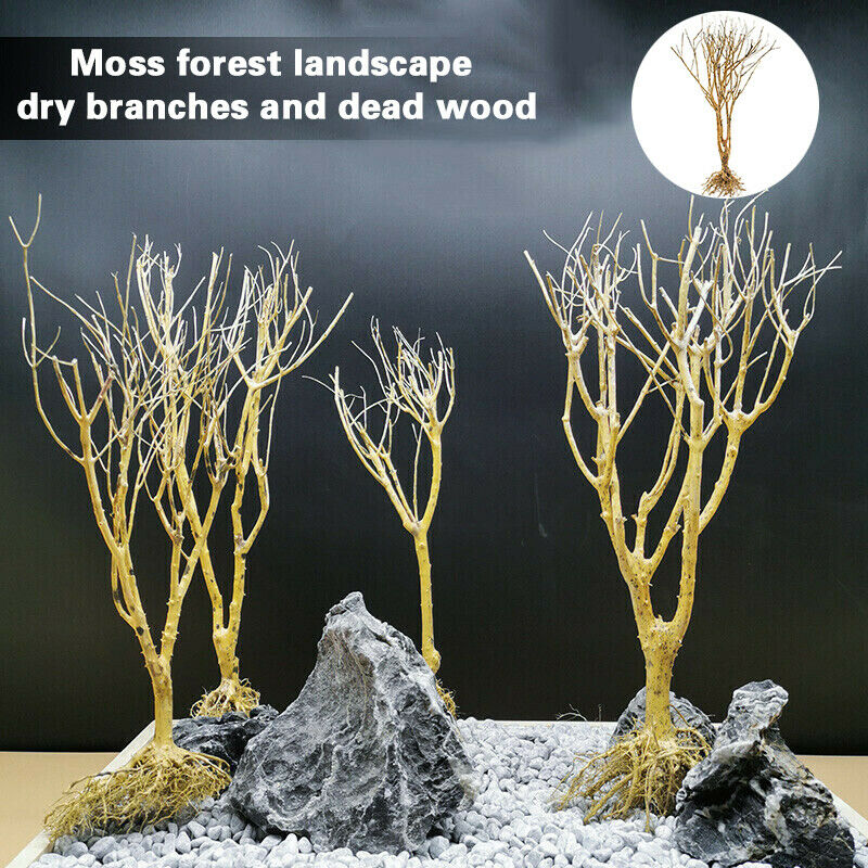 DIY Driftwood Aquarium Moss Tree Fish Tank Ornament Landscape Bonsai Decor