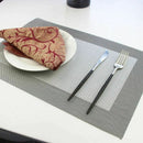 Design Set of 8 Placemats 45 x 30 CM PVC Weaves Gray Y3U9