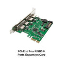 2X(Pci-E To Four Usb3.0 Ports Expansion Card Interface Pci Express Adapter