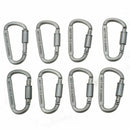 8 PCS Aluminum D-Ring Locking durable Strong and Light Large Carabiner Clip A2F4