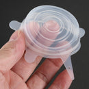 6x Silicone Storage Covers, 6-Pack of Various Sizes Silicone Stretch Lids f