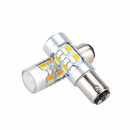 2PCs 1157 Turn Signal Light Switchback White/Amber Dual Color LED Bulb Stop Lamp