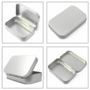 24 Pack Metal Rectangular Empty Hinged Tins Box Containers Mini Portable Bo