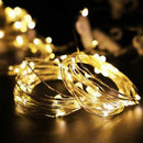 1m LED Fairy Lights Curtain USB String Remote Lamp (Warm White w/ Hook) A