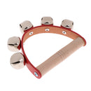 1 Piece Red Hand Shake Bell Ring 5 Bell Rattle For Baby Grasp Catch Training