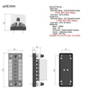 6 Independent Circuit Fuse Block W/Negative Bus - ATC/ATO 6-Way Fuse Box wi S1E1