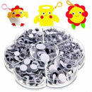 700 X 4-12mm WIBBLY WOBBLY GOOGLY EYES. CRAFTS, STICK ON STICKERS SELF ADHESIVE