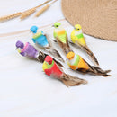 1Pc artificial feather birds nest decorative mini swallows home gardenornam N Gw