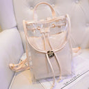 Women's 2 in 1 Clear Fashion Backpack Transparent Travel Beach Shoulder Han